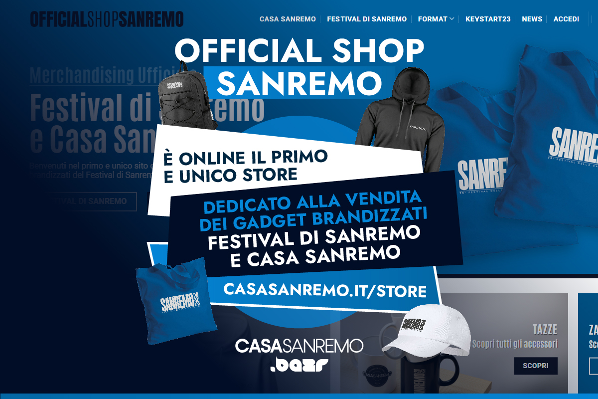 Nasce lo Store Ufficiale di Casa Sanremo e del Festival di Sanremo